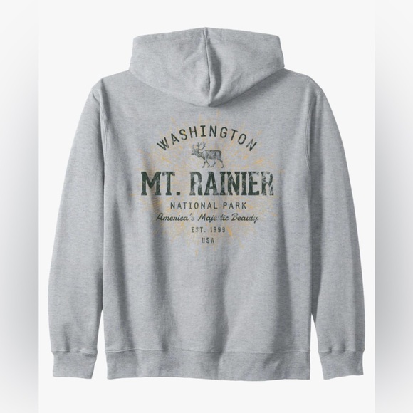 New- RETRO VINTAGE MT.Rainier Grey XL  sweatshirt - Picture 1 of 5